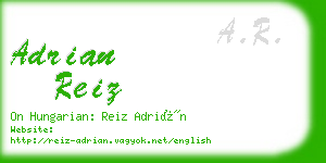 adrian reiz business card